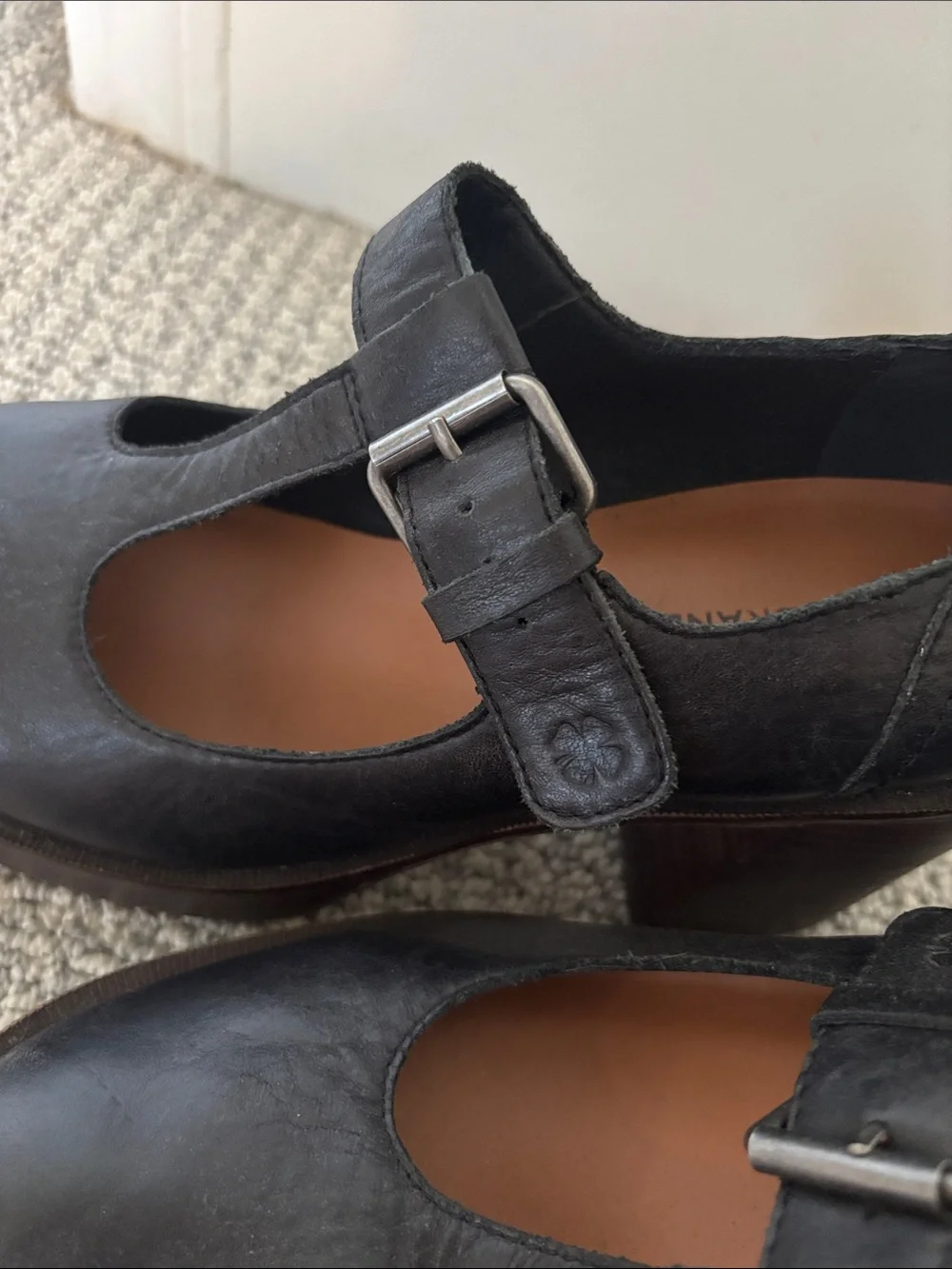 Lucky Brand Ominie women's black leather platform pumps